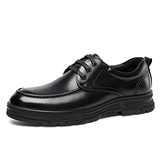 佳燦牌男鞋新款商務休閑皮鞋男士辦公室正裝舒適厚底大頭皮鞋男