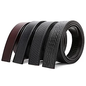 佳燦無頭皮帶男百搭真皮自動扣無扣腰帶青年頭層牛皮不帶頭褲帶