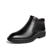 佳燦男鞋秋季新品真皮質(zhì)感布洛克加絨保暖舒適休閑男士商務靴