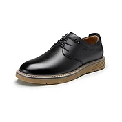 佳燦新款商務英倫男士牛皮正裝軟底休閑氣質(zhì)系帶工裝鞋真皮鞋