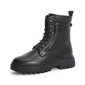 佳燦女鞋冬季新款女靴短靴女英倫風(fēng)中筒靴子百搭真皮馬丁靴女