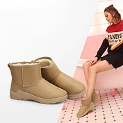 佳燦女鞋  冬季新品簡約舒適保暖雪地靴女棉鞋加絨短靴