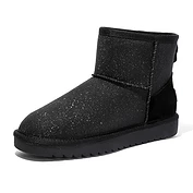 佳燦 新款女靴秋冬亮片加絨雪地靴閃亮面包靴甜美學(xué)院風(fēng)靴子女