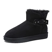 佳燦 秋冬新款時尚厚底雪地靴女皮毛一體短筒保暖平底學(xué)生棉鞋