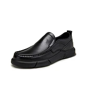 佳燦男鞋 秋季商務休閑駕車鞋套腳樂福鞋男士皮鞋圓頭正裝皮鞋