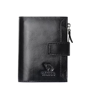 佳燦 新款真皮大容量豎款錢包駕駛證多功能亮面男士皮夾卡包