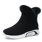 佳燦 冬季新款雪地靴厚底奢美兔毛心形口毛毛短筒靴學(xué)生棉鞋女