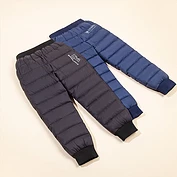 佳燦童裝男童褲子加絨加厚保暖長褲兒童羽絨褲中大童女童鴨絨褲