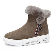 佳燦女鞋 冬季新款 平跟防滑保暖棉鞋加厚短筒靴子雪地靴女靴