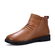 佳燦女鞋 冬季新款女靴子時(shí)尚真皮短靴韓版休閑短靴女